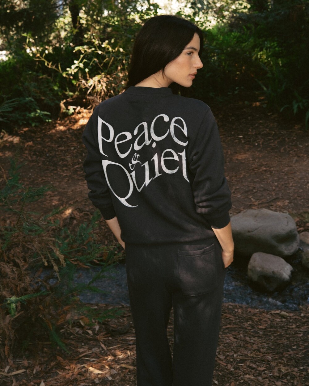 Museum of Peace & Quiet Black Crewneck Sweatshirt Like New